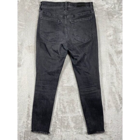 Madewell 10" High-Rise Skinny Jeans in Berkeley Black: Button-Through 27P - Picture 9 of 16